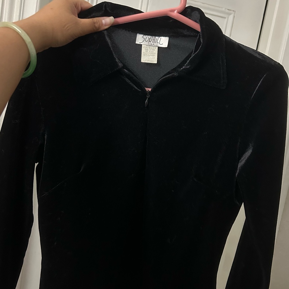 Y2k Black Velvet Jacket